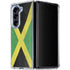 Jamaica Flag Distressed Galaxy Z Fold5 5G Clear Case
